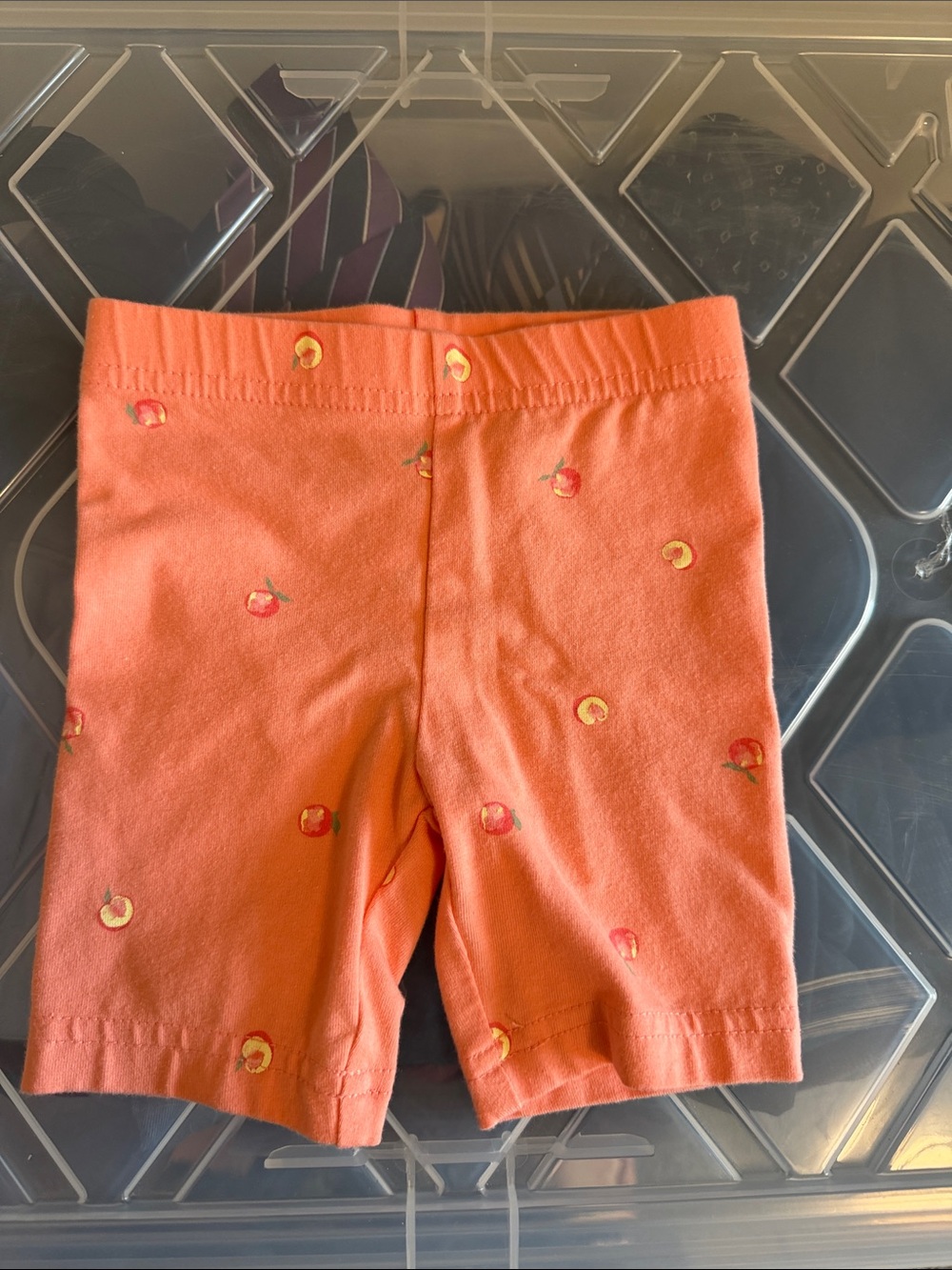 Carter's Coral Peach-Print Stretch Shorts